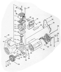 Section 1 Diagram and Parts List for WL3301  Campbell Hausfeld Compressor